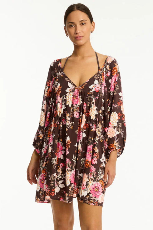 Sea Level Rosewood Boho Short Dress